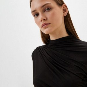 Лонгслив женский с драпировкой MIST Classic Collection, черный