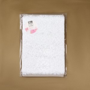 Кружевная эластичная ткань, 185 мм, 2.7±0.5 м, белая