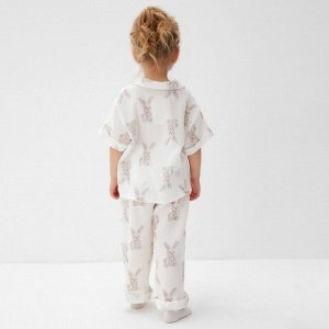 Пижама детская MINAKU "Bunny", цвет белый.
