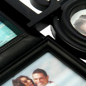Фоторамка "Влюбленность" на 3 фото 10х15 см, 15х15 см, чёрная