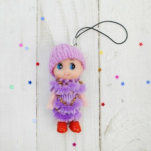 Подвеска "Куколка" в шапочке и шарфе, цвета МИКС