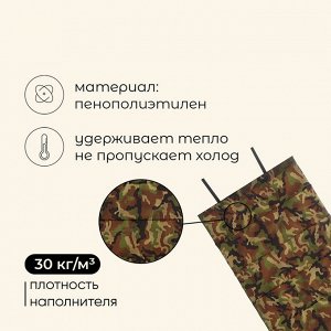 Коврик туристический maclay, складной, 180x60x1 см, МИКС