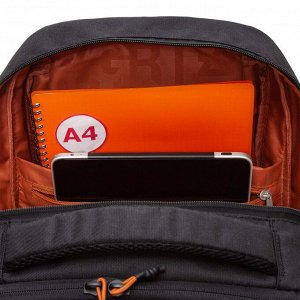 Рюкзак молодежный GRIZZLY с отделением для ноутбука 15", анатомической спинкой, для мальчика, мужской