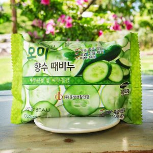 Косметическое мыло пилинг Огурец, ароматное, JUNO MEDIBEAU 120г, Корея