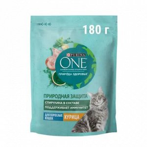 Сухой корм для кошек Purina ONE Природа Здоровья, с высоким содержанием курицы 180 г