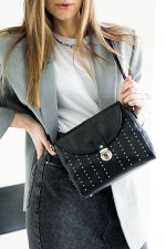 Модель №1285 | кожзам | гладкий | черный | Р871-111 | 33834