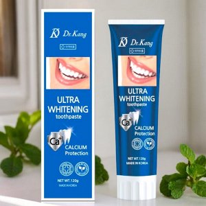 Зубная паста С КАЛЬЦИЕМ для укрепления и осветления эмали зубов Dr.Kang ULTRA WHITENING CALCIUM Protection, Ментол 120г. Корея