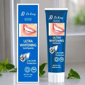 Зубная паста С КАЛЬЦИЕМ для укрепления и осветления эмали зубов Dr.Kang ULTRA WHITENING CALCIUM Protection, Ментол 120г. Корея