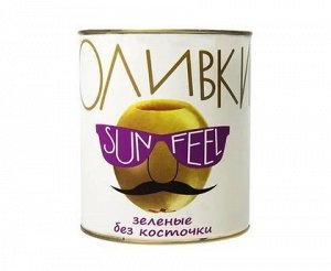 Оливки зеленые б/к 3000г (Сухой вес 1,45кг) Sunfeel, Испания