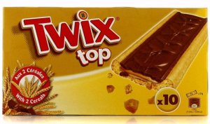 Печенье Twix Top, в молочном шоколаде, 6 шт по 21 г