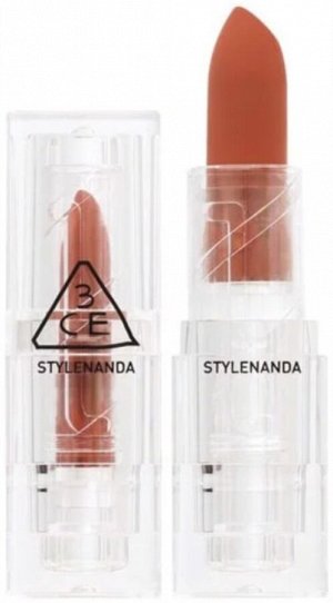 3CE Помада для губ матовая мягкая мандариново-оранжевый цвет Lipstick Soft Matte Warming Wear, 3,5 гр