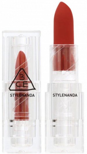 3CE Помада для губ матовая мягкая оранжево-красный цвет Lipstick Soft Matte Red Muse, 3,5 гр