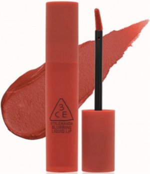 3CE Помада жидкая для губ красно-оранжевого оттенка Lip Blurring Liquid Stay Away, 5,5 гр