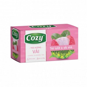 Чай чёрный COZY со вкусом личи, 25 пакетиков