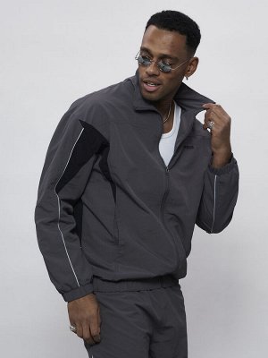 Спортивный костюм мужской плащевой серого цвета 1508Sr