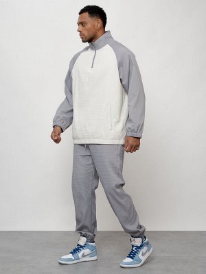 Спортивный костюм мужской модный серого цвета 35021Sr