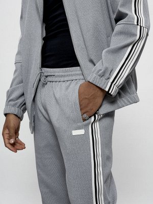 Спортивный костюм мужской оригинал серого цвета 15012Sr