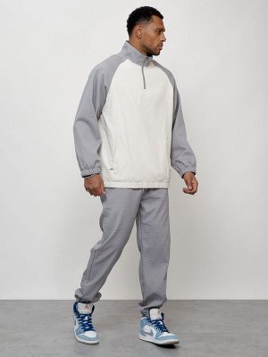 Спортивный костюм мужской модный серого цвета 35021Sr