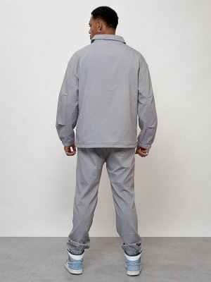 Спортивный костюм мужской модный серого цвета 15010Sr