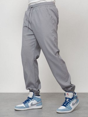 Спортивный костюм мужской модный серого цвета 35021Sr