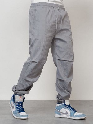 Спортивный костюм мужской модный серого цвета 15010Sr