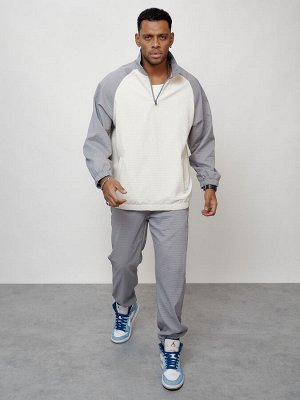 Спортивный костюм мужской модный серого цвета 35021Sr