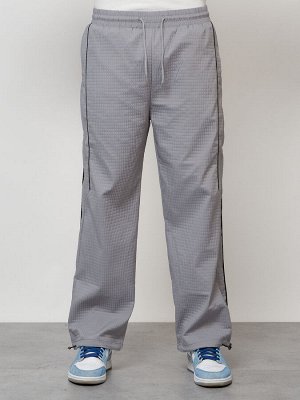 Спортивный костюм мужской модный серого цвета 15020Sr