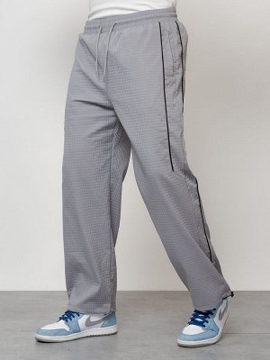 Спортивный костюм мужской модный серого цвета 15020Sr