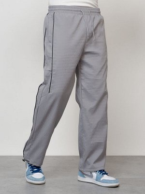 Спортивный костюм мужской модный серого цвета 15020Sr