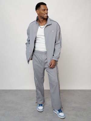 Спортивный костюм мужской модный серого цвета 15020Sr