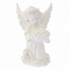Статуэтка светящаяся «Ангел с чашей цветов»