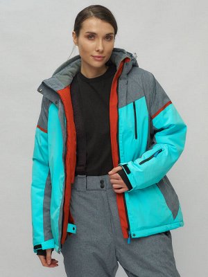 Горнолыжный костюм женский бирюзового цвета 02272-2Br