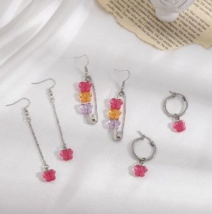 Серьги набор, бижутерия, 6 пар