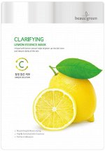 КR/М BEAUUGREEN Essence Mask Clarifying Lemon Маска-салфетка д/лица "Осветляющий лимон"
