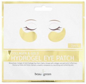 КR/М BEAUUGREEN Hydrogel Eye Patch Gold&Collagen (1pair) Гидрогелевые патчи для глаз "Золото и коллаген" (1пара)