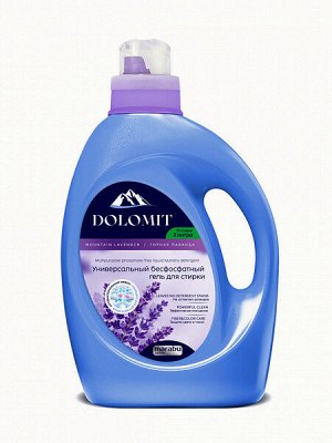 Гель для стирки Dolomit Горная Лаванда Универсальный 3л 75 стирок Бесфосфатный Гипоаллергенный