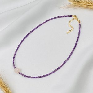 Чокер из Аметиста и Розового кварца