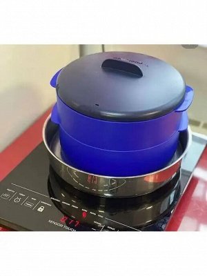 Пароварка 1-уровень с крышкой, синяя - Tupperware®.