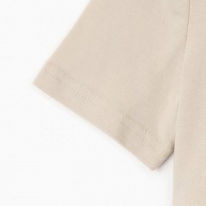 Футболка детская укороченная KAFTAN "Сердечки", 38 (146-152 см), бежевый