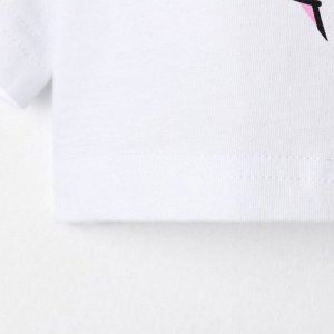 Футболка детская укороченная KAFTAN "Котик", 28 (86-92 см), белый
