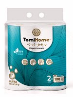 Полотенца бумажные TomiHome 2х слойные 2 рулона