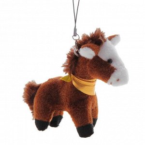 Мягкая игрушка-подвеска "Лошадь с платком на шее", цвета МИКС