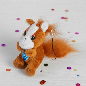Мягкая игрушка-подвеска "Лошадь с бантиком", цвета МИКС