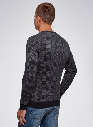 Пуловер с мелким жаккардовым узором