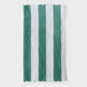 Салфетка для уборки Доляна «Полоски», микрофибра махровая, 30x30 см, МИКС