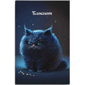 Блокнот 120х185 мм 40л в точку "НЕДОВОЛЬНЫЙ КОТ" 67886 Феникс