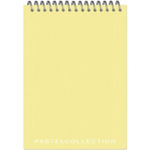 Блокнот на спирали А5 60л клетка "Pastel Collection Yellow" пластиковая обложка 3408 Полином