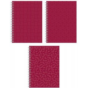Записная книжка на спирали А6 60л клетка "Бордо" 14655/3 Academy style