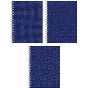 Записная книжка на спирали А6 60л клетка "Синий" 14654/3 Academy style