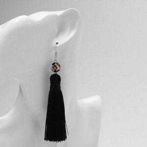Серьги ассорти «Кисти» муранское стекло, цвет чёрный, L кисти 8.5 см